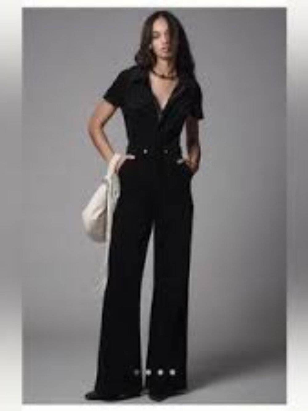 41 - NWT GOOD AMERICAN FIT FOR SUCCESS PALAZZO JUMPSUIT - Picture 4 of 7